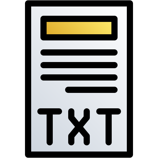 Txt extension Generic gradient lineal-color icon