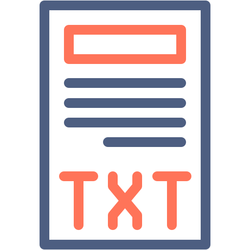 extensión txt Generic color outline icono