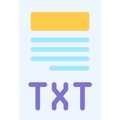 extensión txt Generic color fill icono