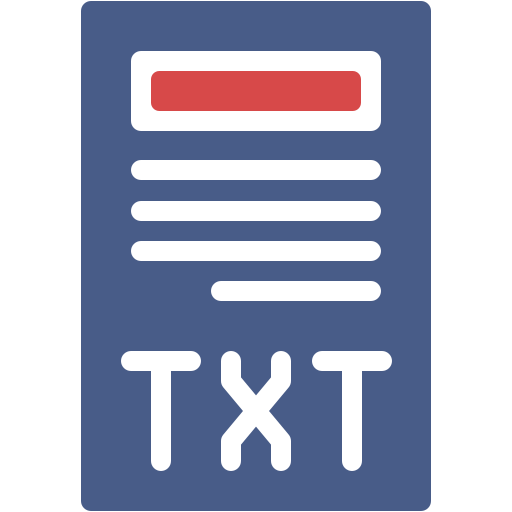 Txt extension Generic color fill icon