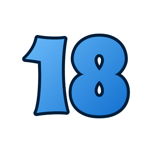 Number 18 Generic gradient lineal-color icon