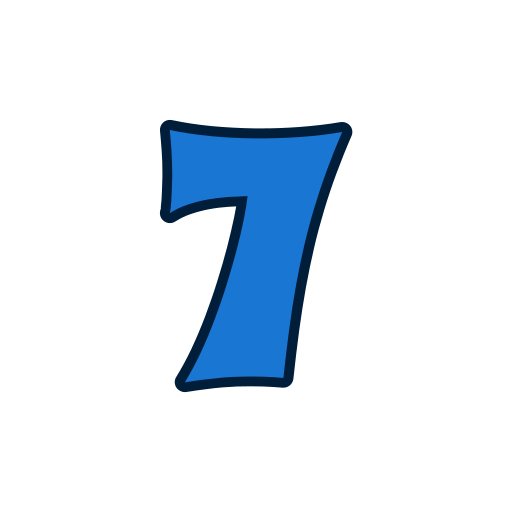 numero 7 Generic color lineal-color icona