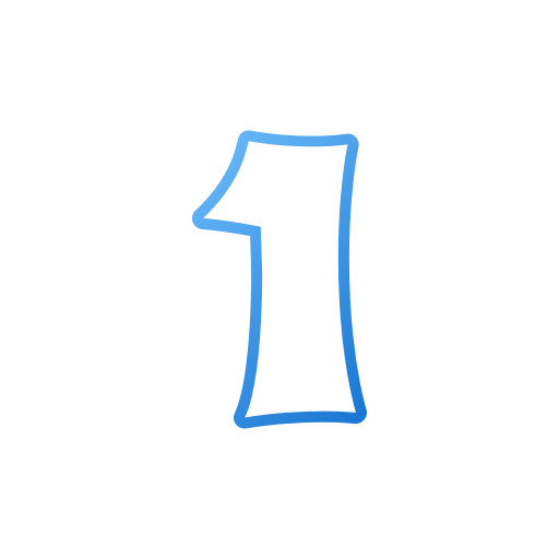 nummer 1 Generic gradient outline icoon