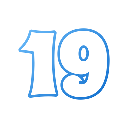 numéro 19 Generic gradient outline Icône