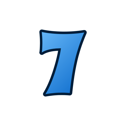 numero 7 Generic gradient lineal-color icono