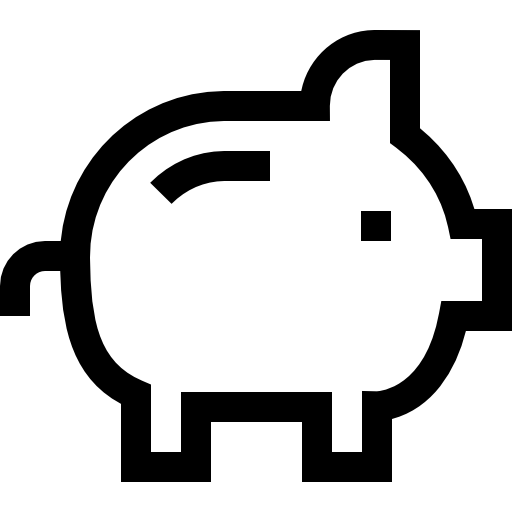sparschwein Basic Straight Lineal icon