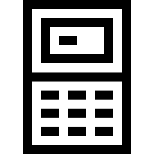 taschenrechner Basic Straight Lineal icon