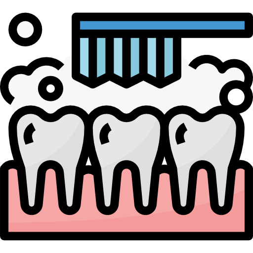 nettoyage des dents Aphiradee (monkik) Lineal Color Icône