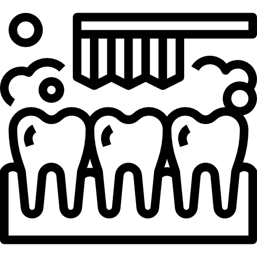 czyszczenie zębów Aphiradee (monkik) Lineal ikona