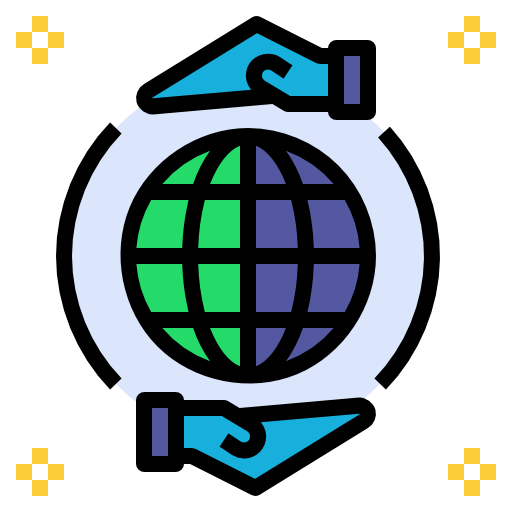 서구와 웹 geotatah Lineal Color icon