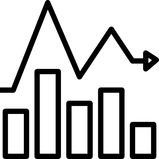 fluktuacja geotatah Lineal ikona