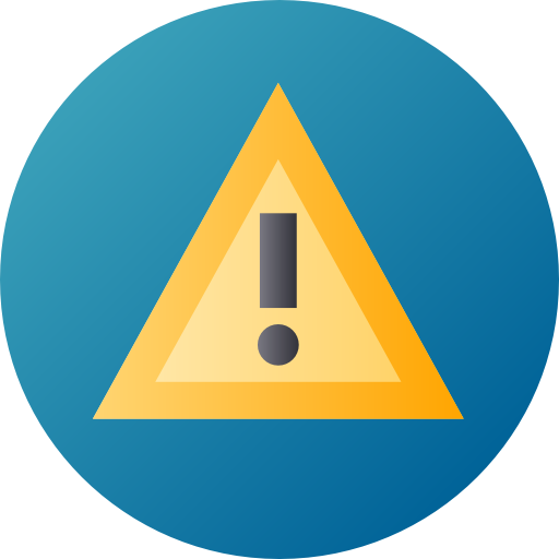 Warning Flat Circular Gradient icon