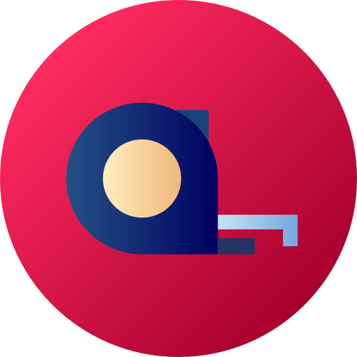 maßband Flat Circular Gradient icon