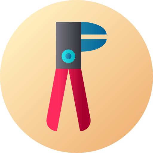 Pliers Flat Circular Gradient icon