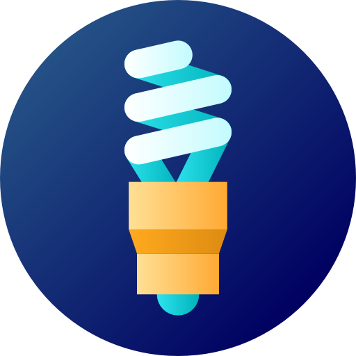 Light bulb Flat Circular Gradient icon