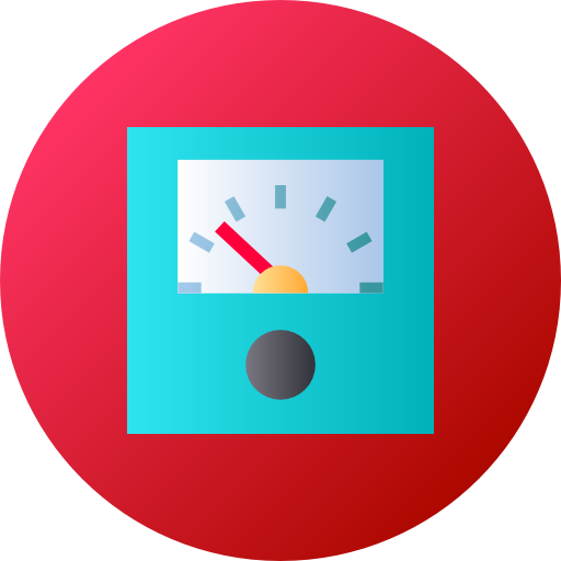 voltmeter Flat Circular Gradient icon