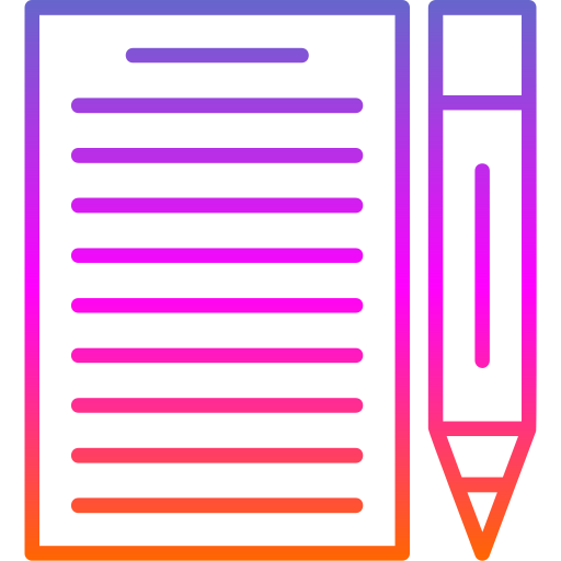 scrivere Generic gradient outline icona