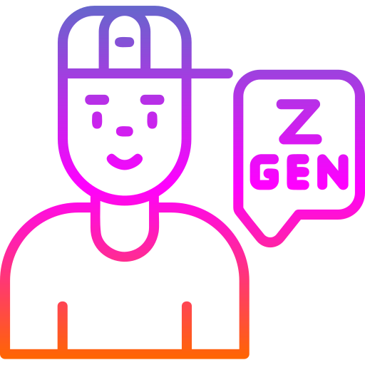 Generación z Generic gradient outline icono