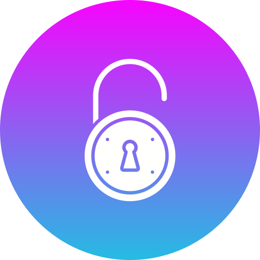 Open lock Generic gradient fill icon
