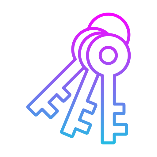 key set Generic gradient outline icon