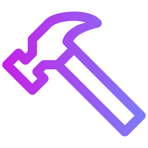 Hammer tool Generic gradient outline icon