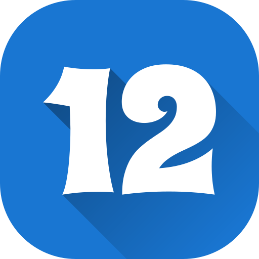 Number 12 Generic gradient fill icon