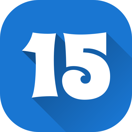 Number 15 Generic gradient fill icon