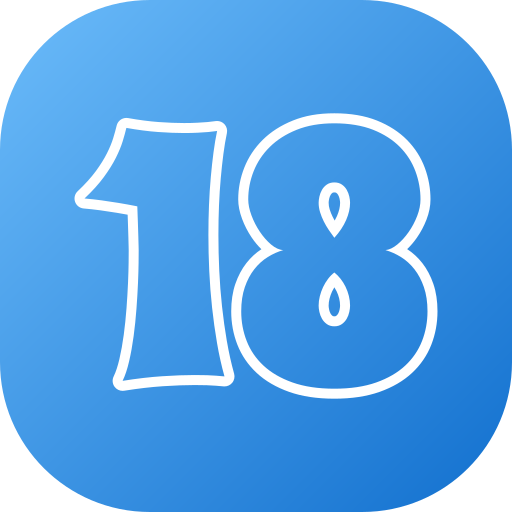 número 18 Generic gradient fill icono