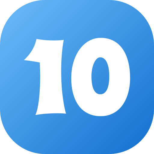 numer 10 Generic gradient fill ikona