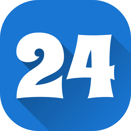 Number 24 Generic gradient fill icon