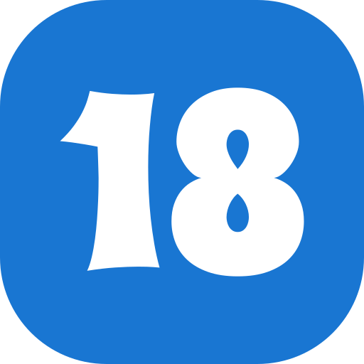 numer 18 Generic color fill ikona