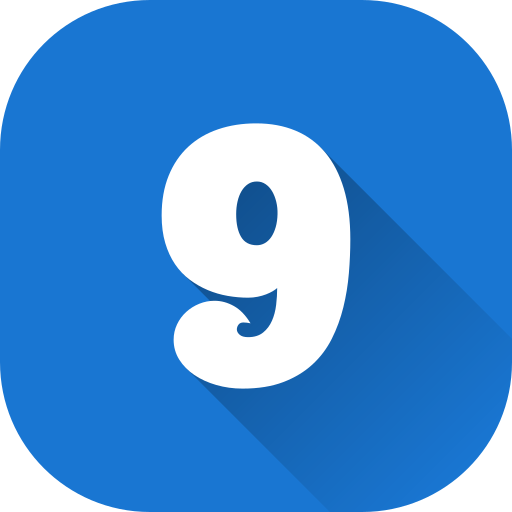 번호 9 Generic gradient fill icon