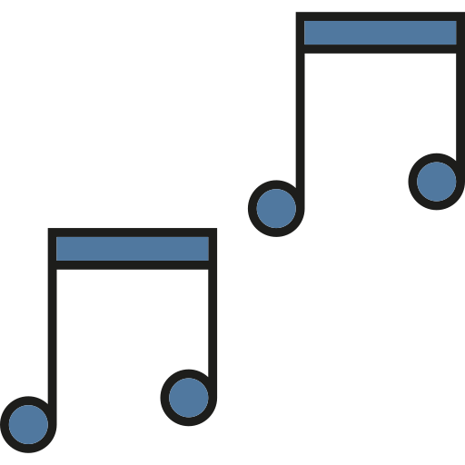 Музыкальные ноты Generic color lineal-color иконка