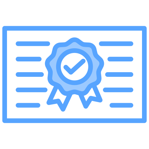Certification Generic color lineal-color icon