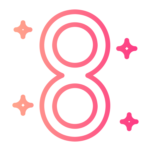 Eight Generic gradient outline icon