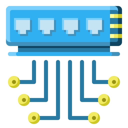 Network switch Generic color fill icon