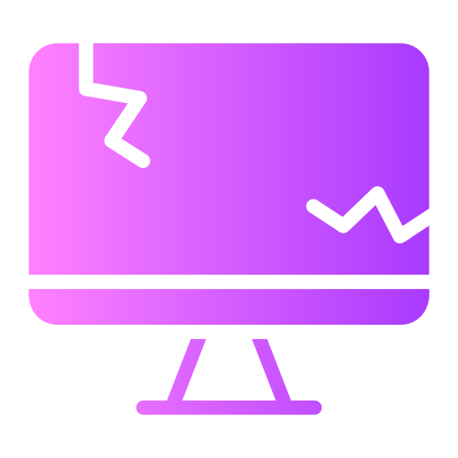 zepsuty ekran Generic gradient fill ikona