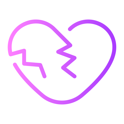 Broken heart Generic gradient outline icon