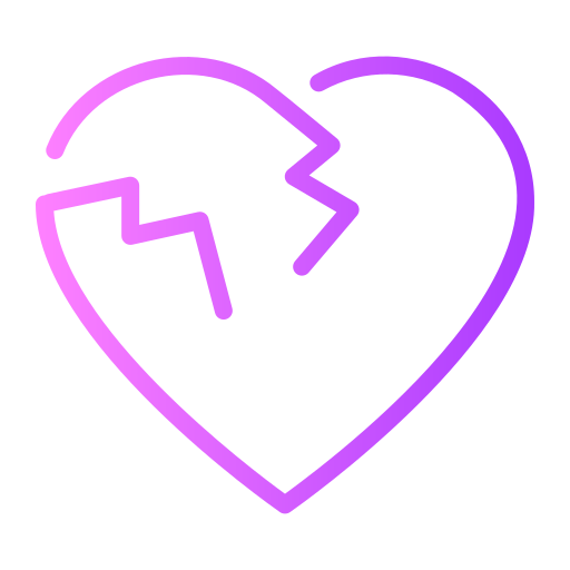 corazón roto Generic gradient outline icono