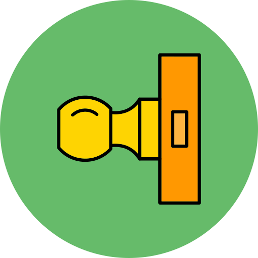 perilla de la puerta Generic color lineal-color icono