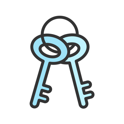 deur sleutels Generic color lineal-color icoon