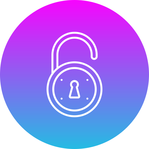 Open lock Generic gradient fill icon