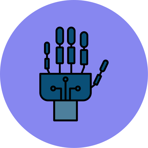 Robotic hand Generic color fill icon