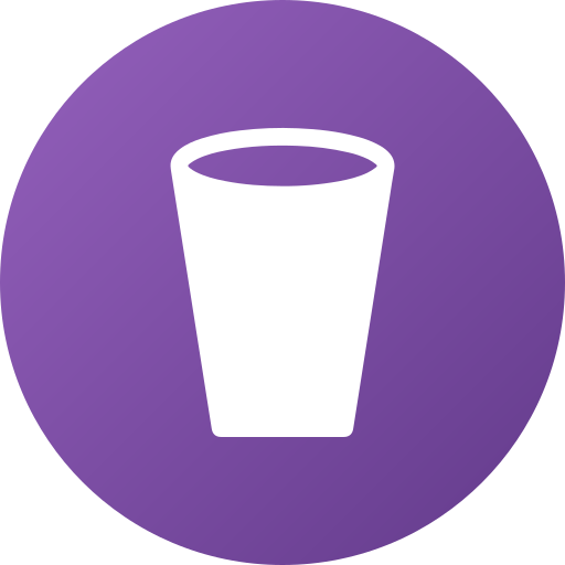 vaso de agua Generic gradient fill icono