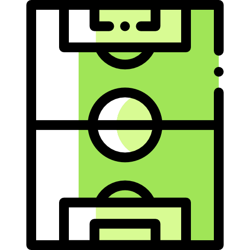 Soccer field Detailed Rounded Color Omission icon