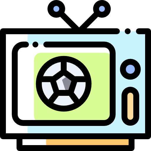 Television Detailed Rounded Color Omission icon