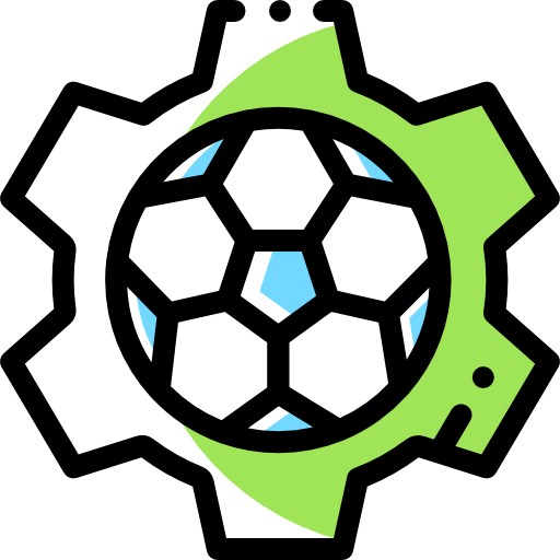 サッカー Detailed Rounded Color Omission icon