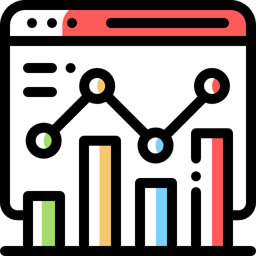 Analytics Detailed Rounded Color Omission icon