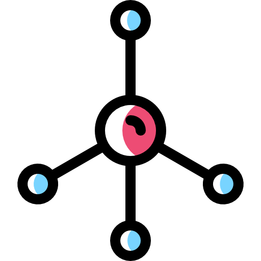 분자 Detailed Rounded Color Omission icon