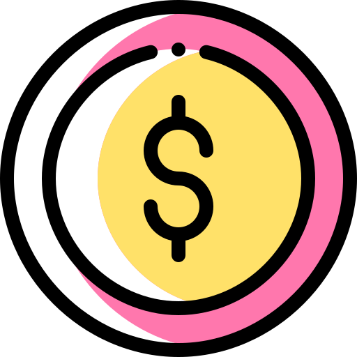 Dollar Detailed Rounded Color Omission icon